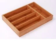 Bamboo cutlery tray